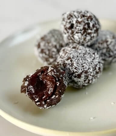Chocolate Balls with Cherries