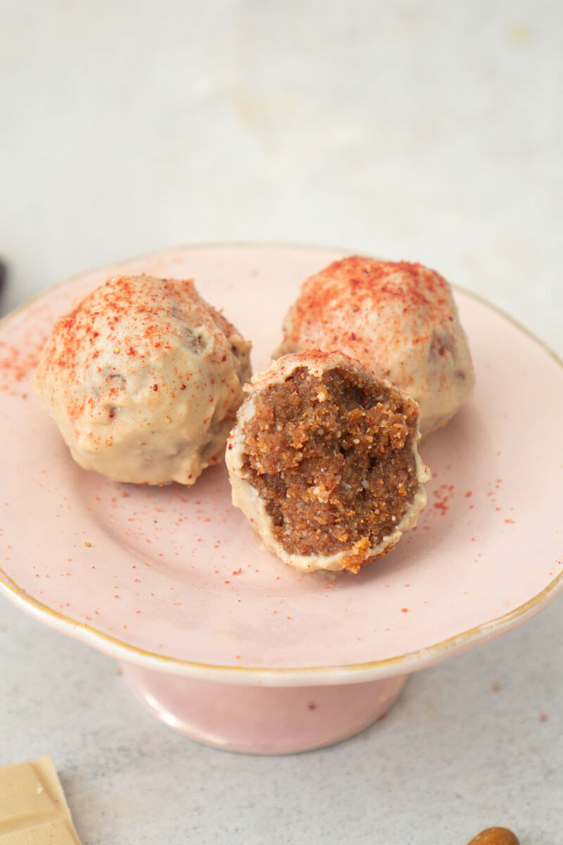 White Chocolate Strawberry Truffles