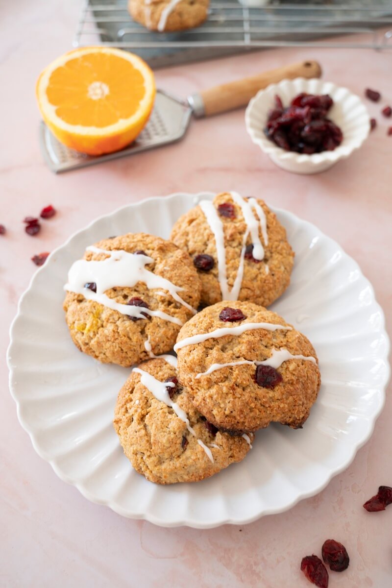 Soft & Chewy Almond Pulp Cranberry Orange Cookies